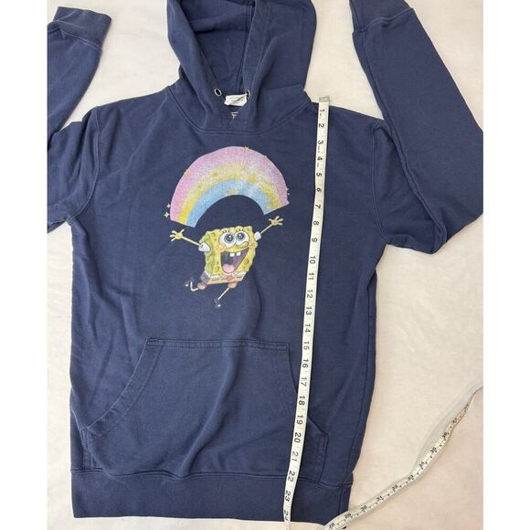 Spongebob SquarePants Chasing Sparkle Rainbows Hoodie Sweatshirt - Size Small - Picture 4 of 8